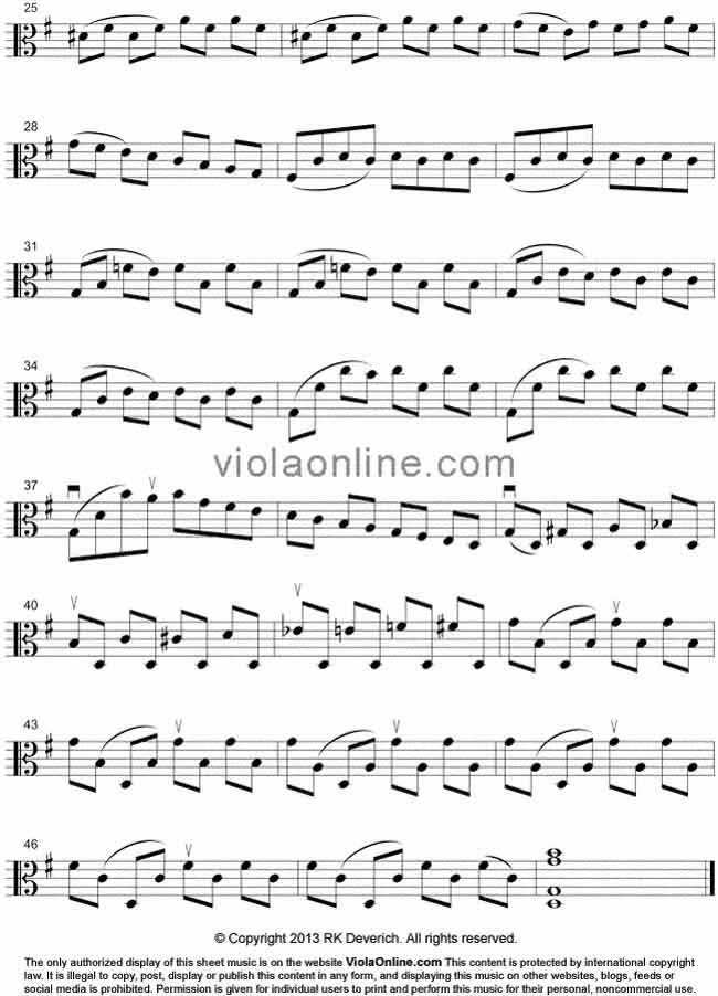  Viola  Online Free Viola  Sheet Music Prelude from Bach  s 
